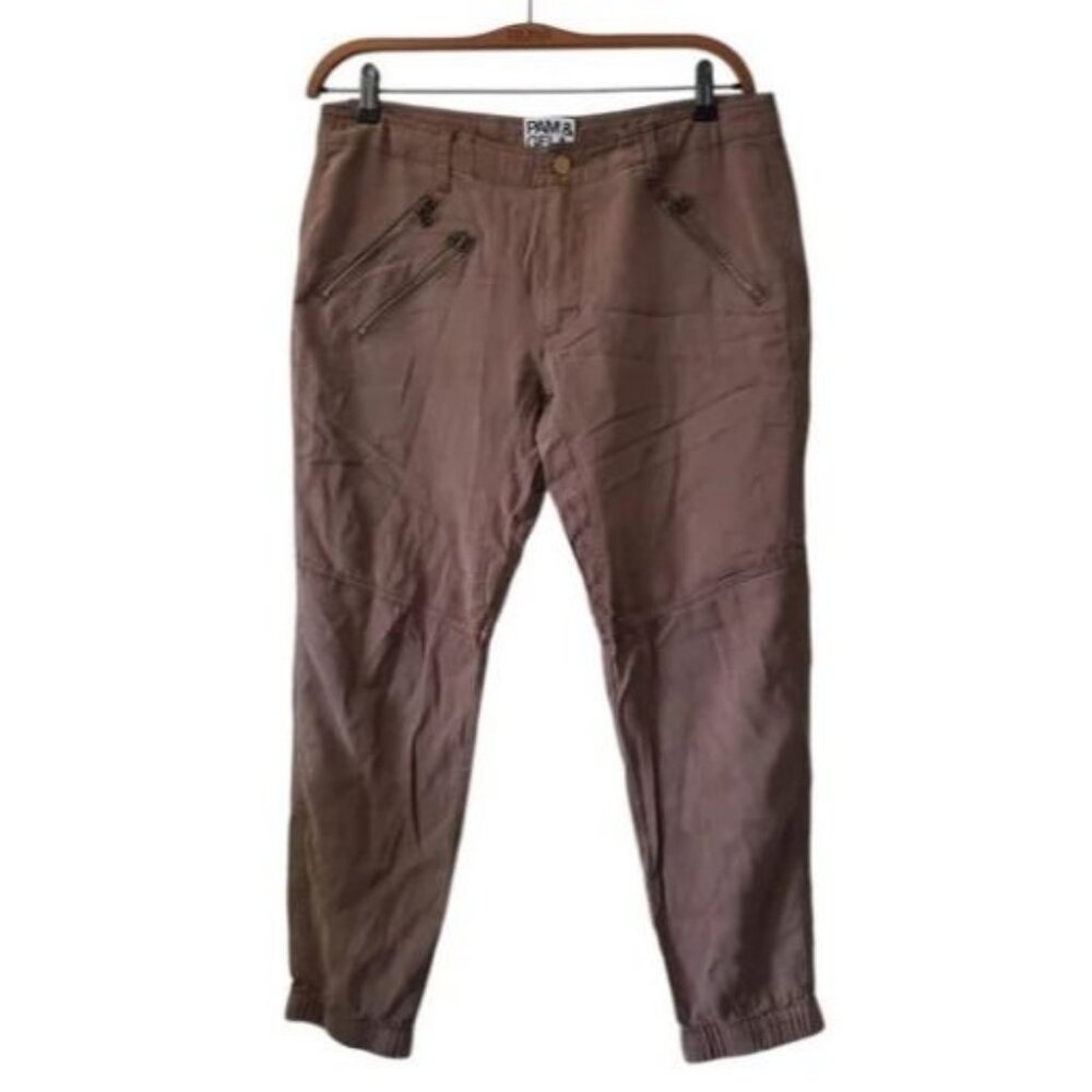Revolve Pam & Gela jogger pants olive green women size 8
